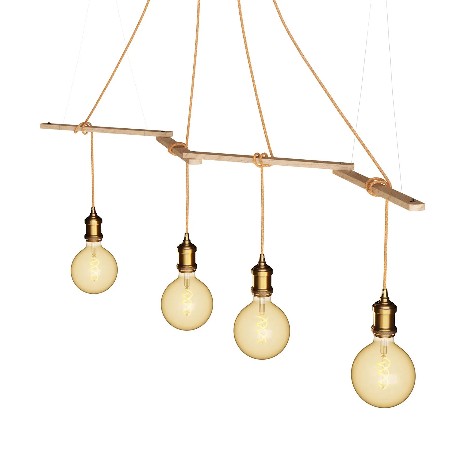Creative Cables Zigh-Zagh supporto soffitto legno regolabile
