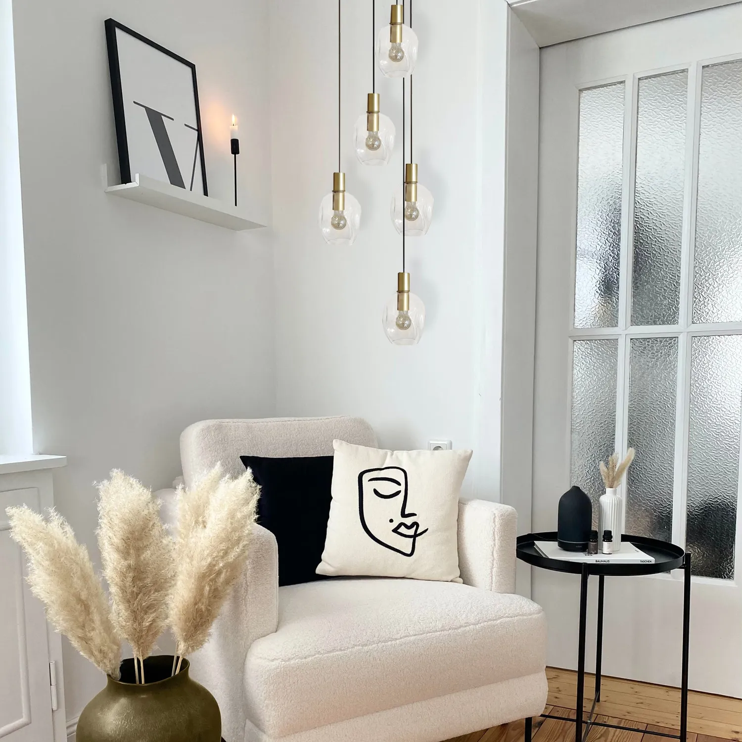 Tosel Vingolf lampadario oro trasparente 40x100 cm vetro
