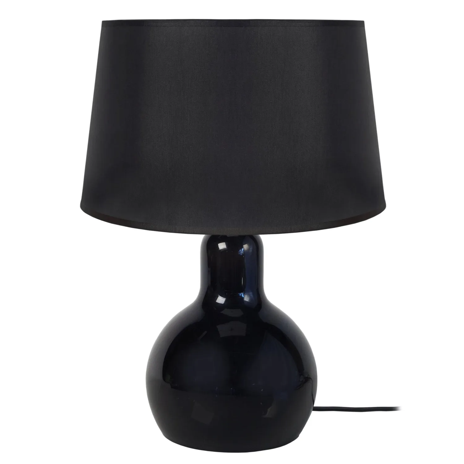 Tosel Vianne lampada da tavolo 30 cm cromo e nero cupola