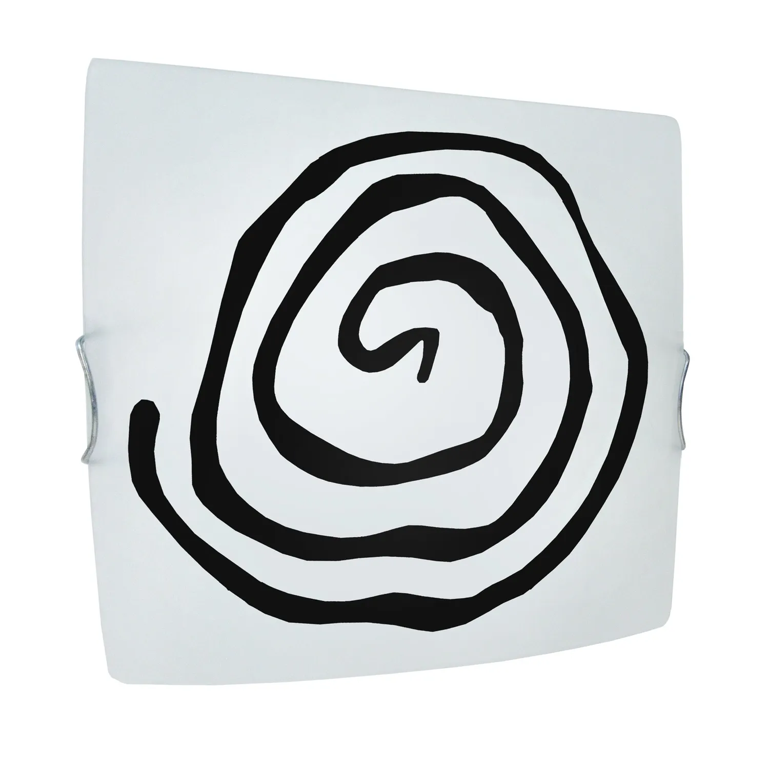 Tosel Mae Vagues plafoniera quadrata ambra 30 cm vetro
