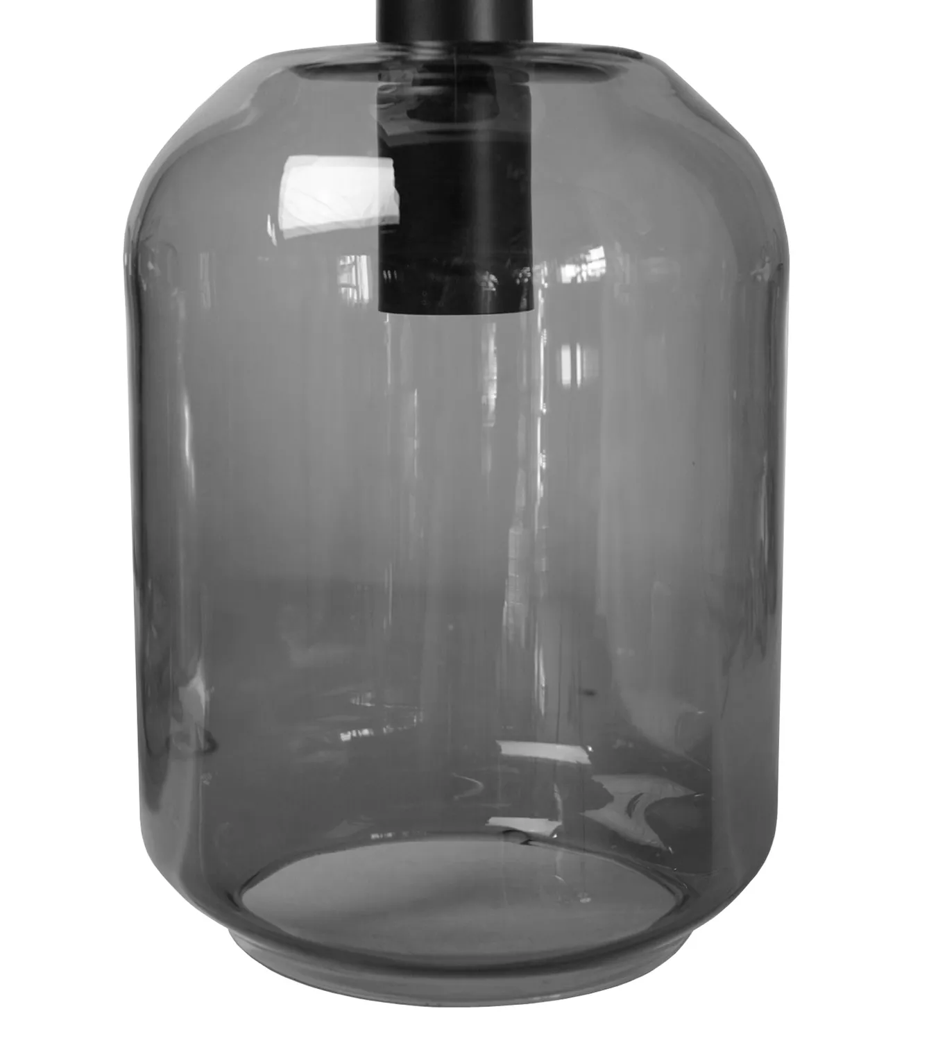 Tosel Svalbard Big sospensione vetro nero trasparente 20x100 E27