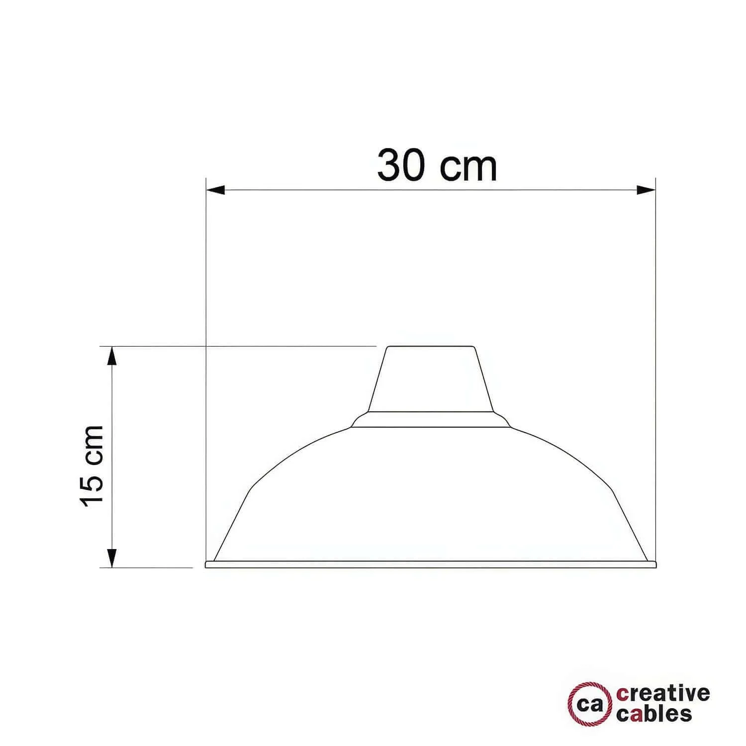 Creative Cables Bistrot Paralume Metallo Nero E27 30 cm