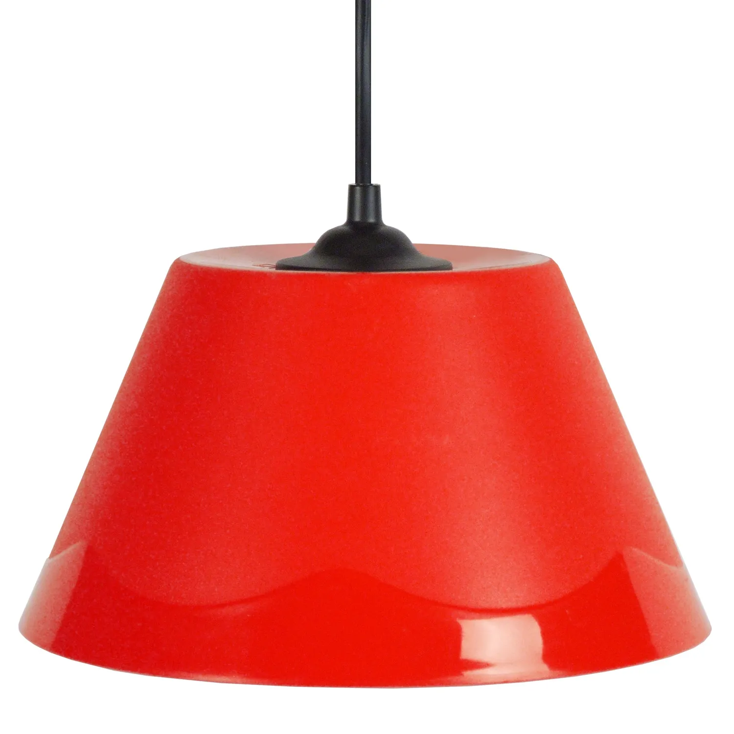 Tosel Polycone sospensione conica 22,5 cm bianca PVC E27
