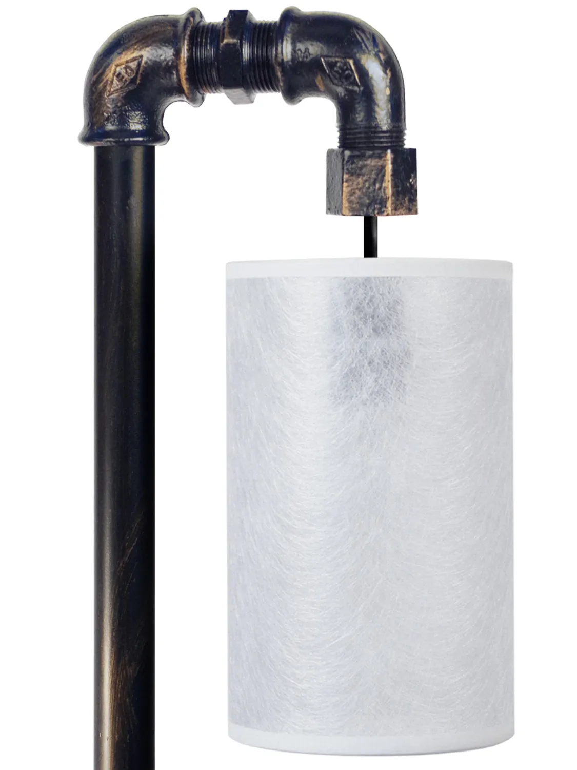 Tosel Hydraulik lampada tavolo nero-bianco 18x45 cm metallo
