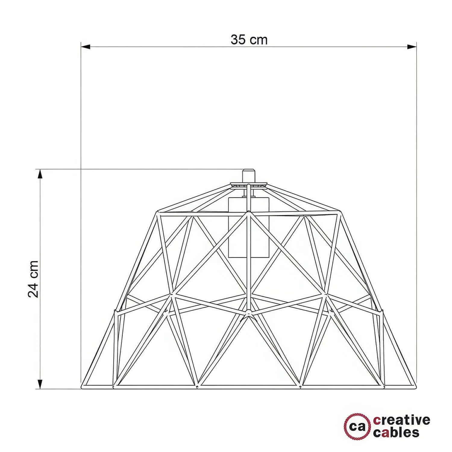 Creative Cables Dome Gabbia Paralume XL E27 Bianco