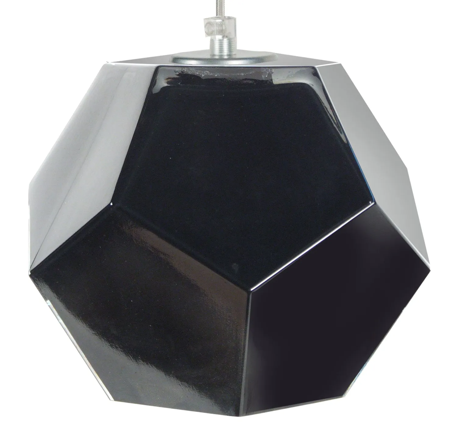 Tosel Polyedre sospensione vetro trasparente 19x100 cm E27