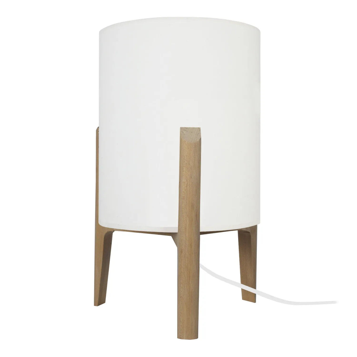 Tosel Pippint Large lampada da comodino treppiede bianco naturale