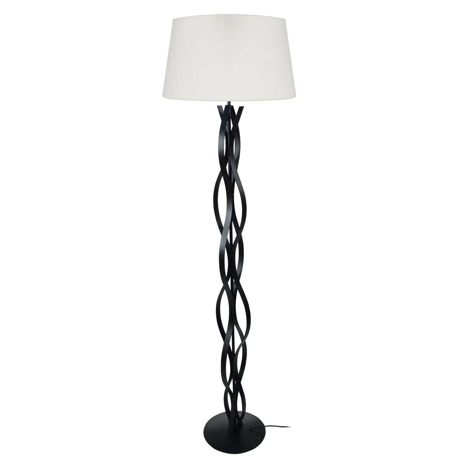 Tosel Ondas piantana nera 45x170 colonna metallo