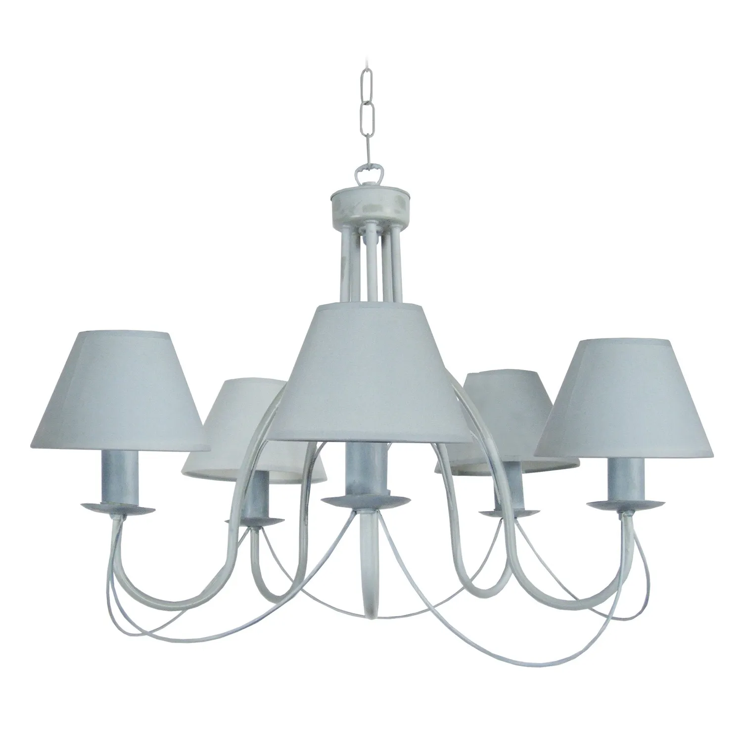 Tosel Provencale lampadario 5 luci grigio 78x80 cm metallo