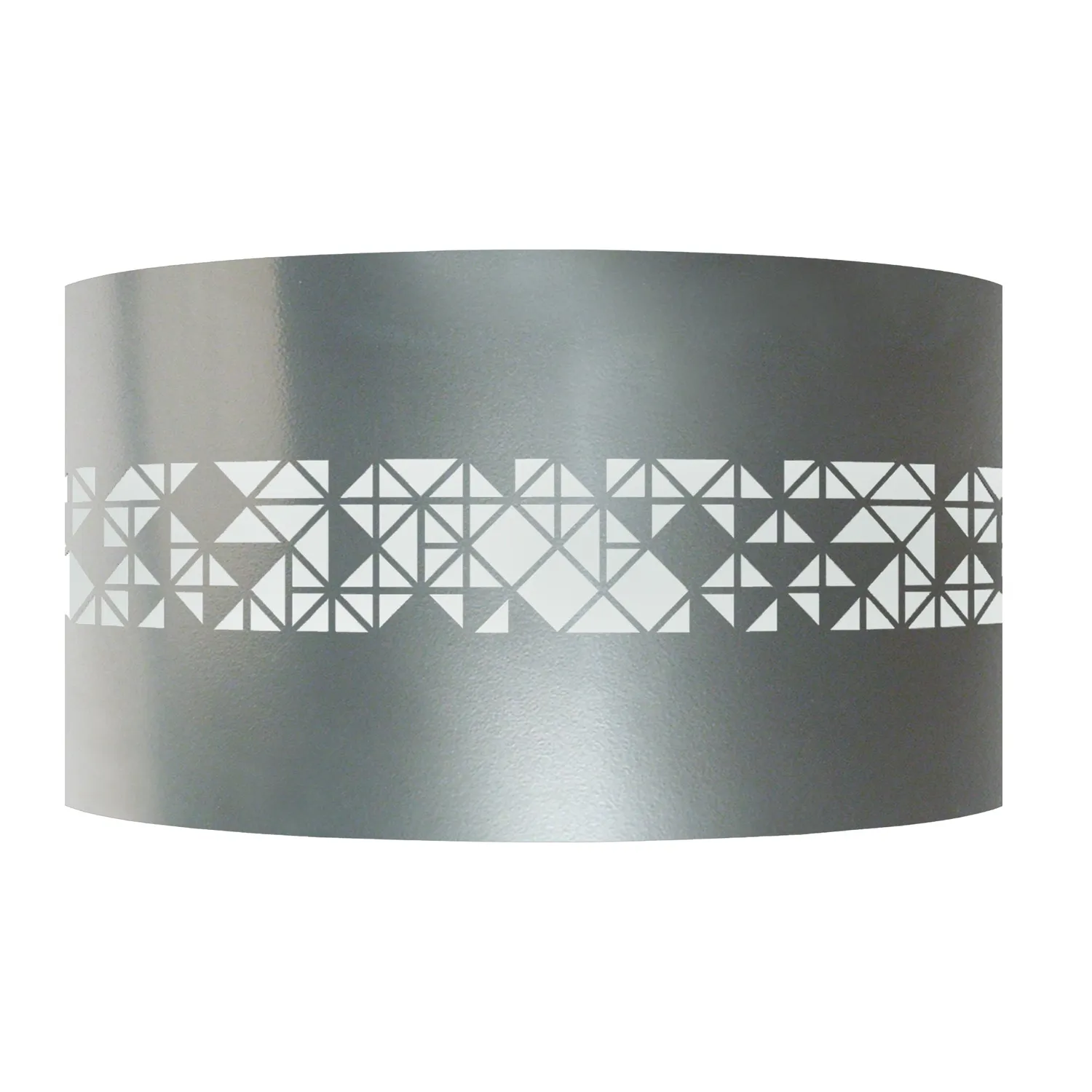 Tosel Ikat Carres applique metallo bianco avorio 22 cm