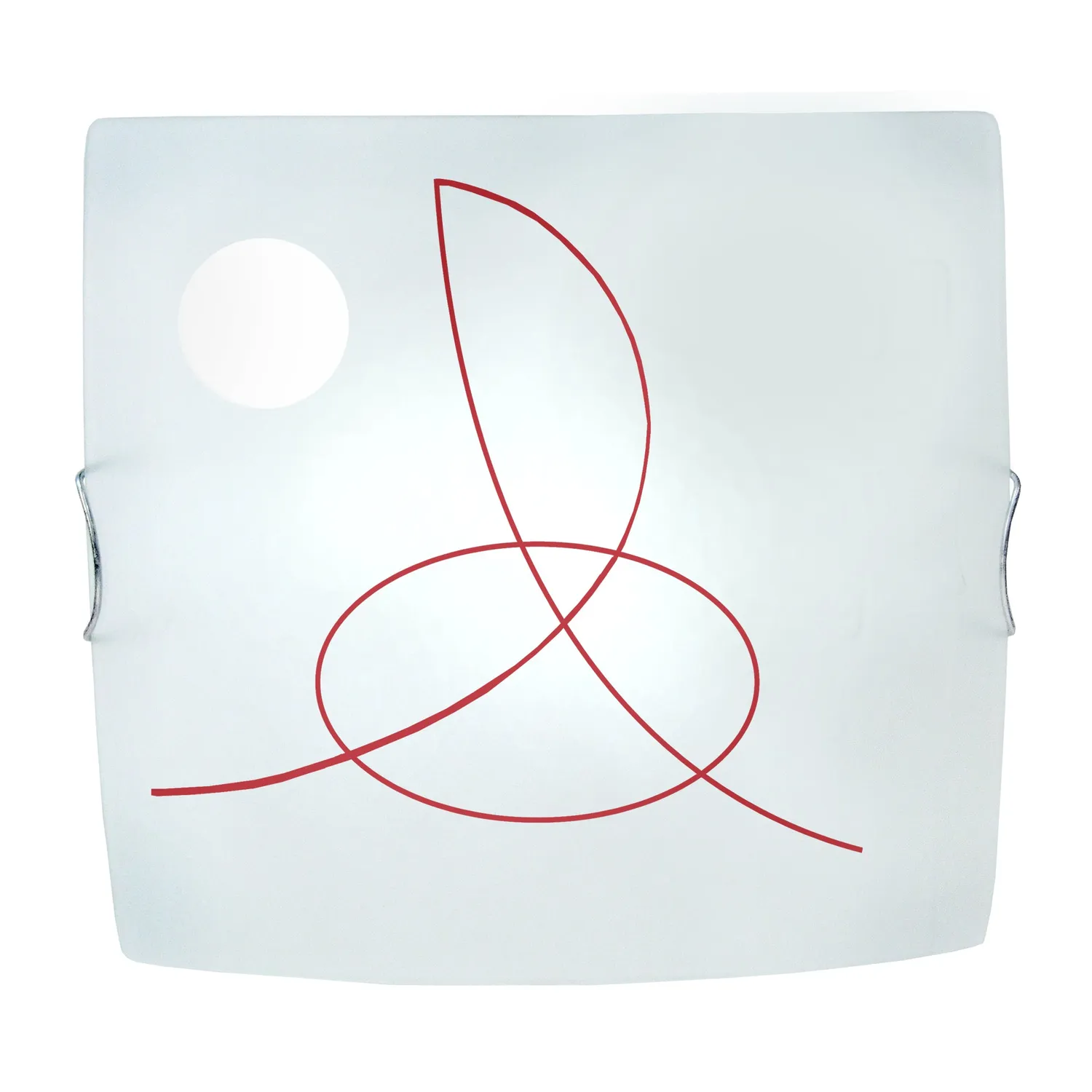 Tosel Maelle Clef Sol plafoniera vetro nera 30x15 cm