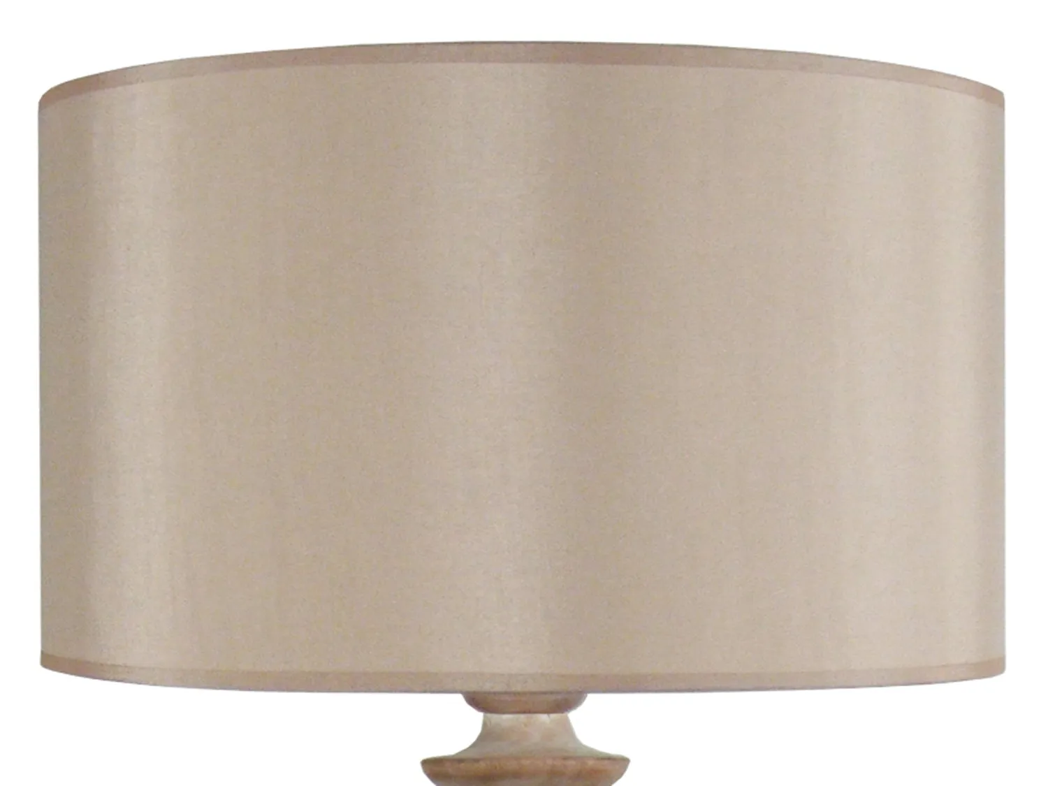 Tosel Anais colonna legno lampada da tavolo 84 cm taupe tessuto