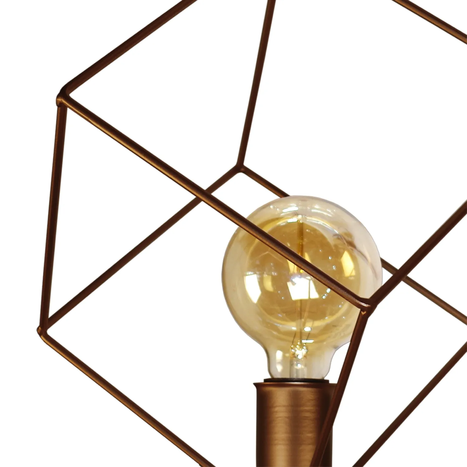 Tosel Square lampada tavolo metallo bronzo 35x37