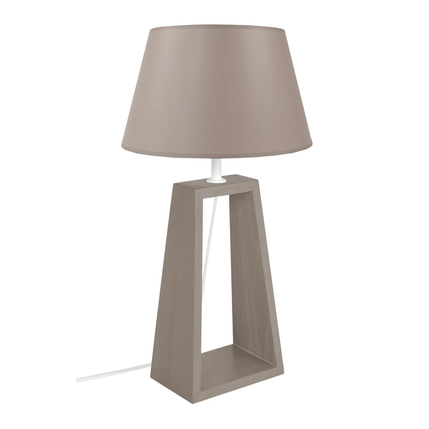 Tosel Mikelli lume da tavolo triangolare bianco 49 cm