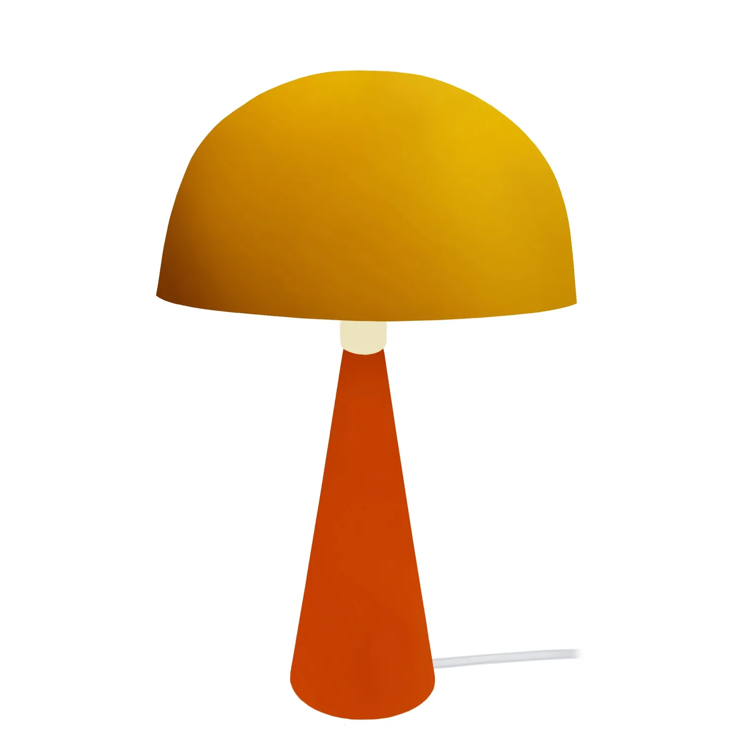 Tosel Hanna lampada da tavolo cono arancione 37 cm