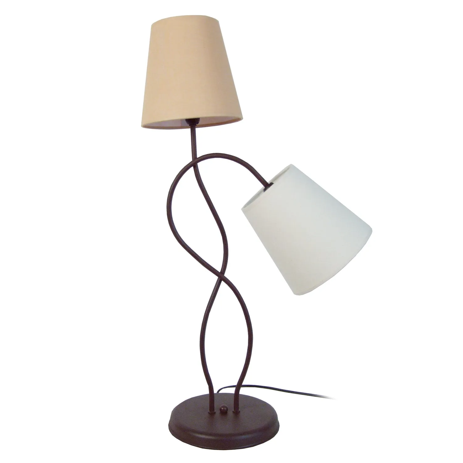 Tosel Nice lampada da tavolo marrone 2 luci E14