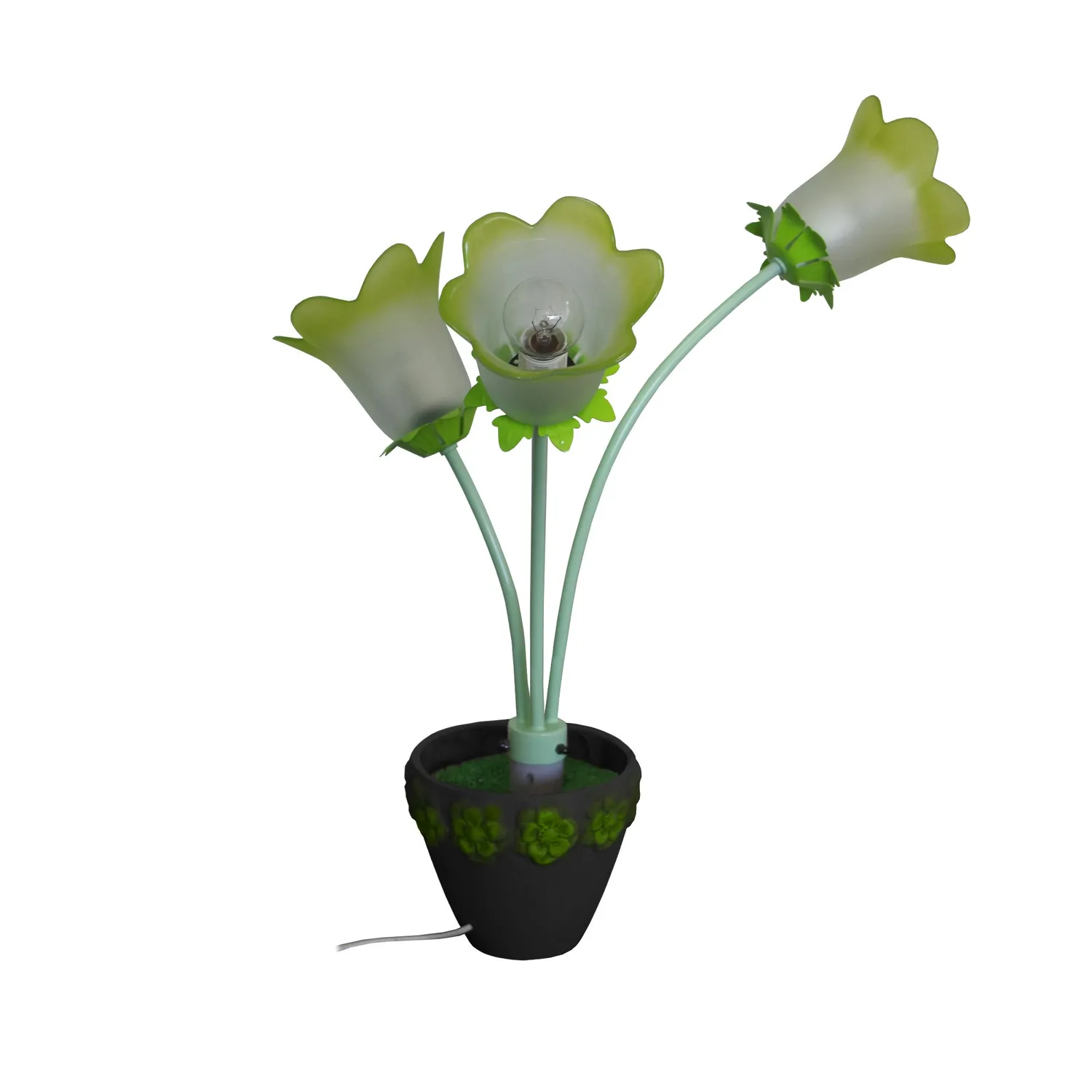 Tosel Fiore lampada da tavolo ceramica vetro rossa 40x60 cm