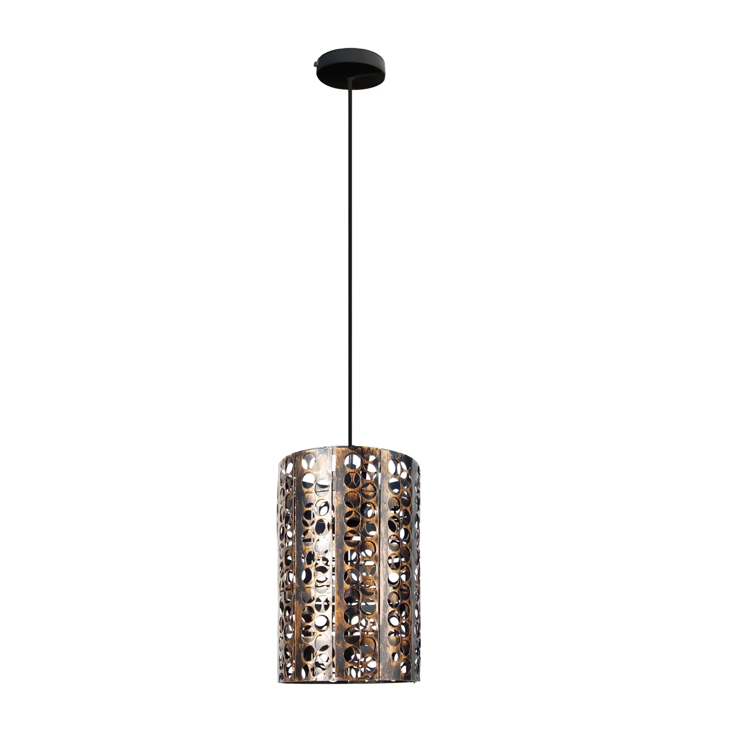 Tosel Zen sospensione cilindrica nera D18 E27