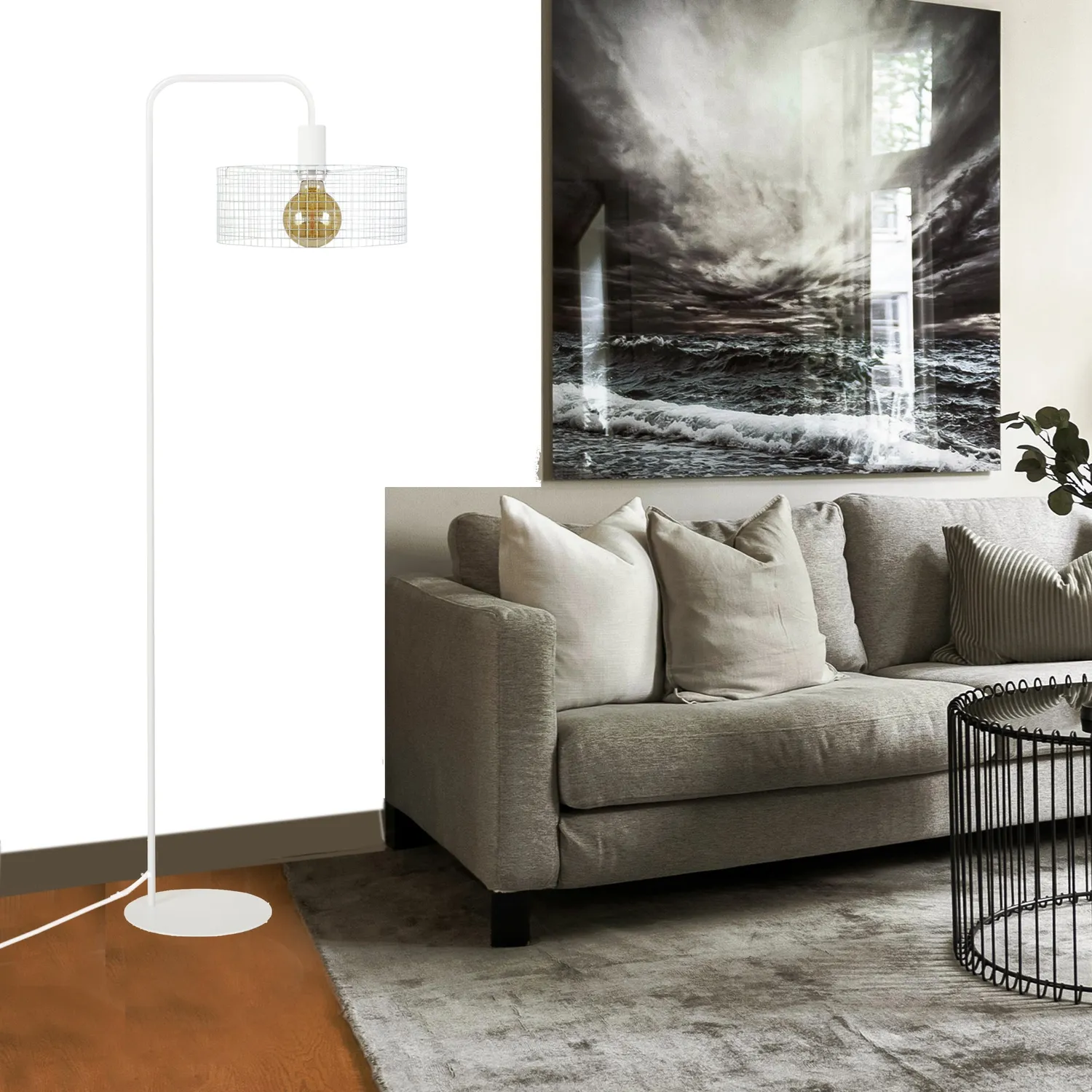 Tosel Noiron piantana lettura nero 30x157cm