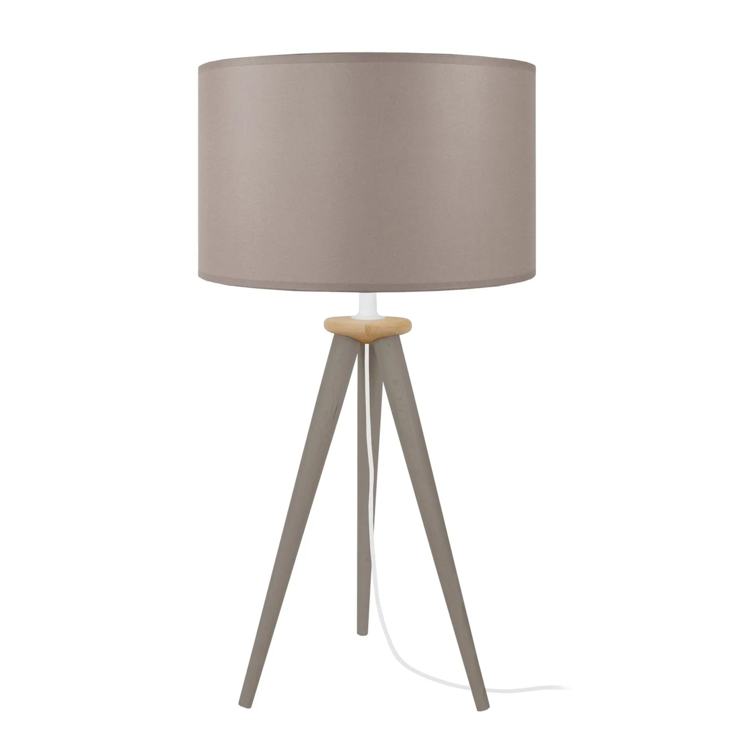 Tosel Arhus lampada tavolo treppiede bianco 54cm E27