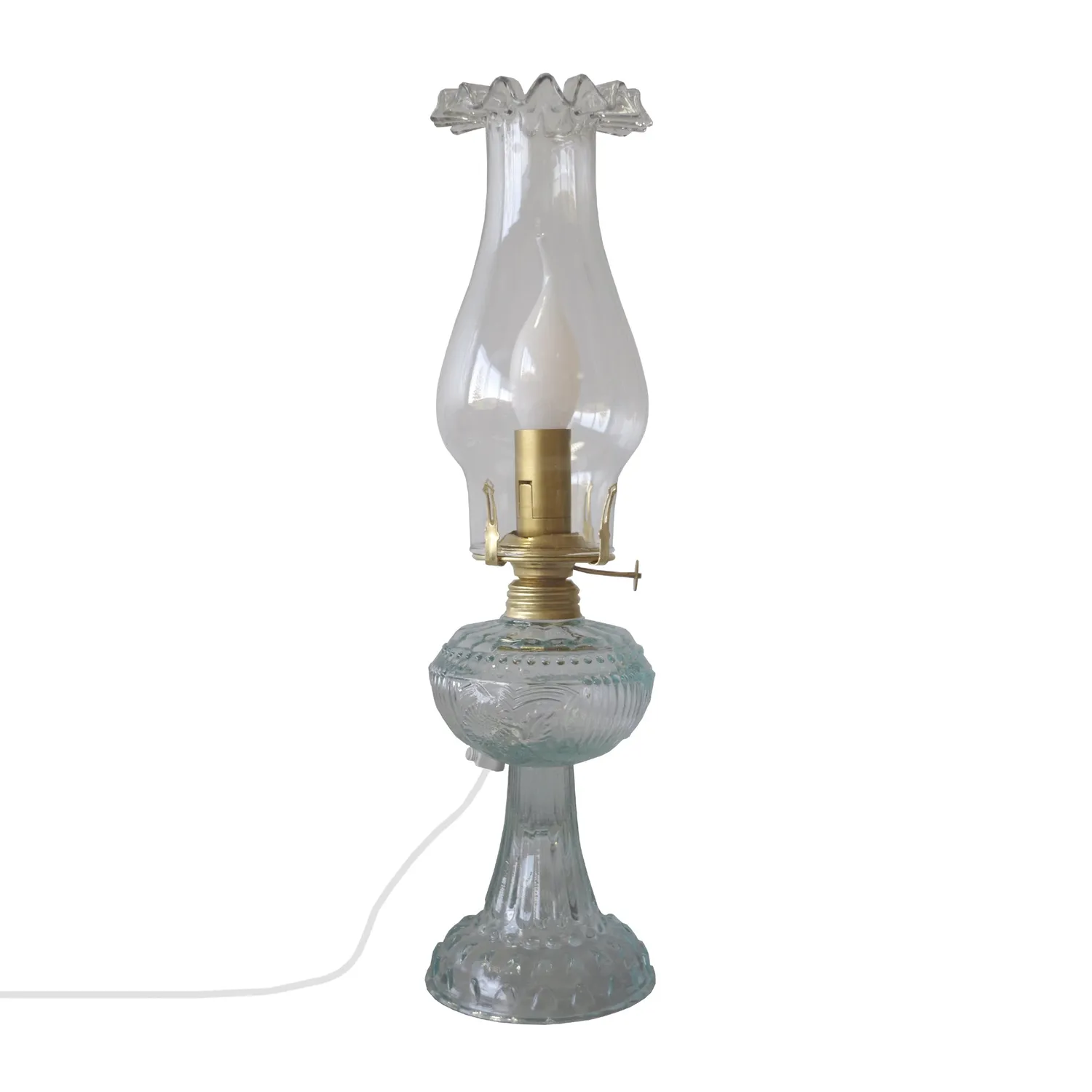Tosel Varosha lampada comodino 42 cm vetro trasparente E14