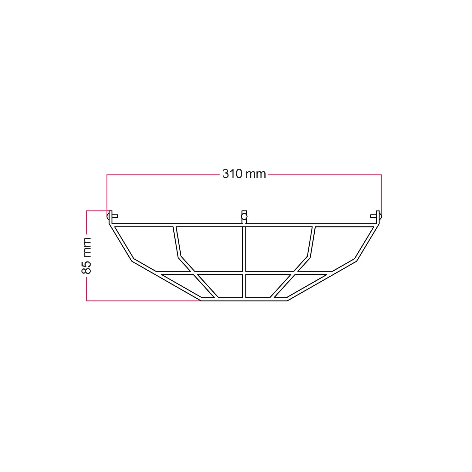 Creative Cables Bistrot Gabbia Nera per Paralume 31 cm