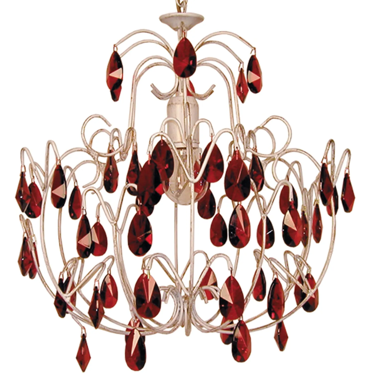 Tosel Pampilles Lampadario Marrone Oro 44cm E27