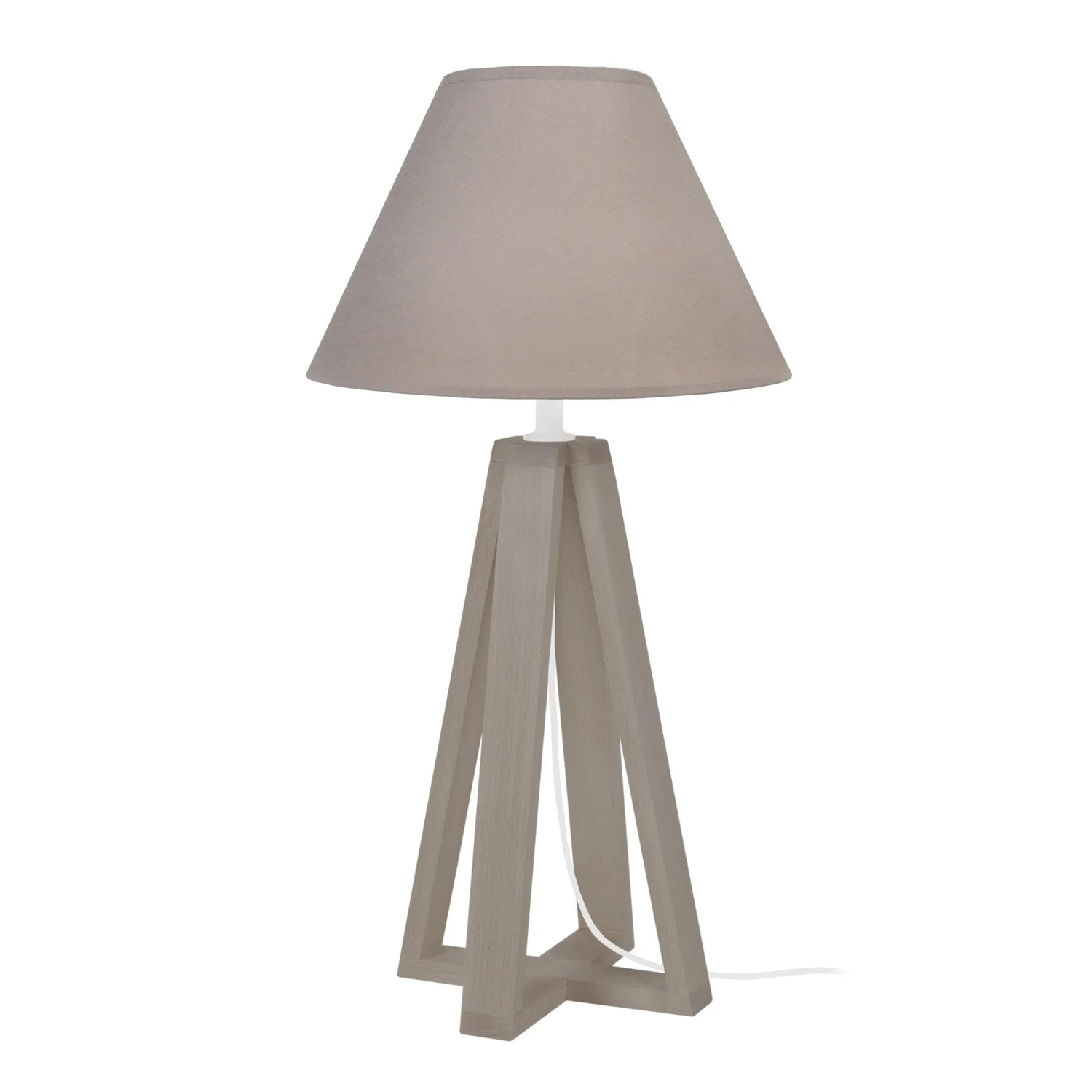 Tosel Linkoping lampada da tavolo naturale 25x50cm legno