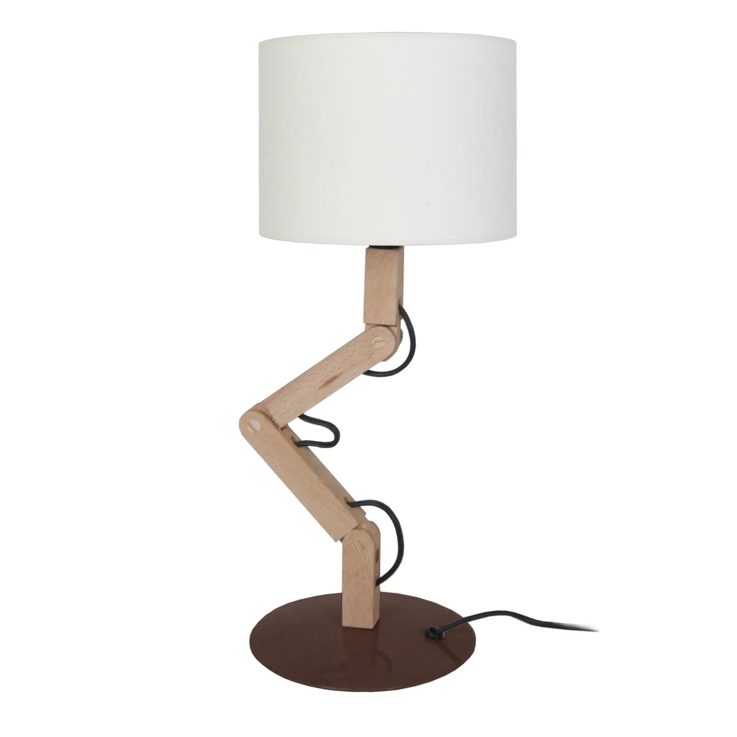 Tosel Geri Lampada da Tavolo Snodata Naturale 16x45cm