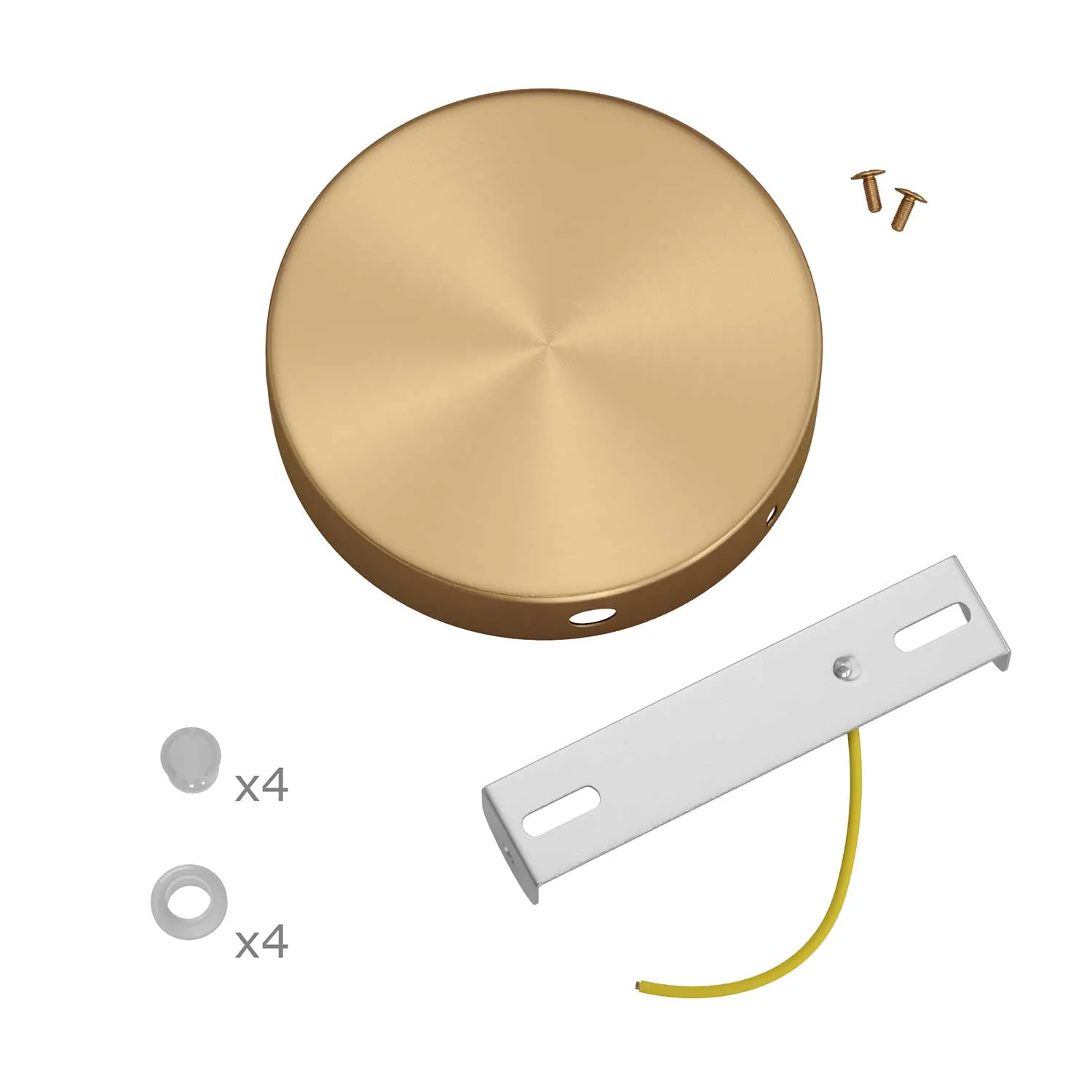 Creative Cables rosone soffitto 4 fori bronzo satinato