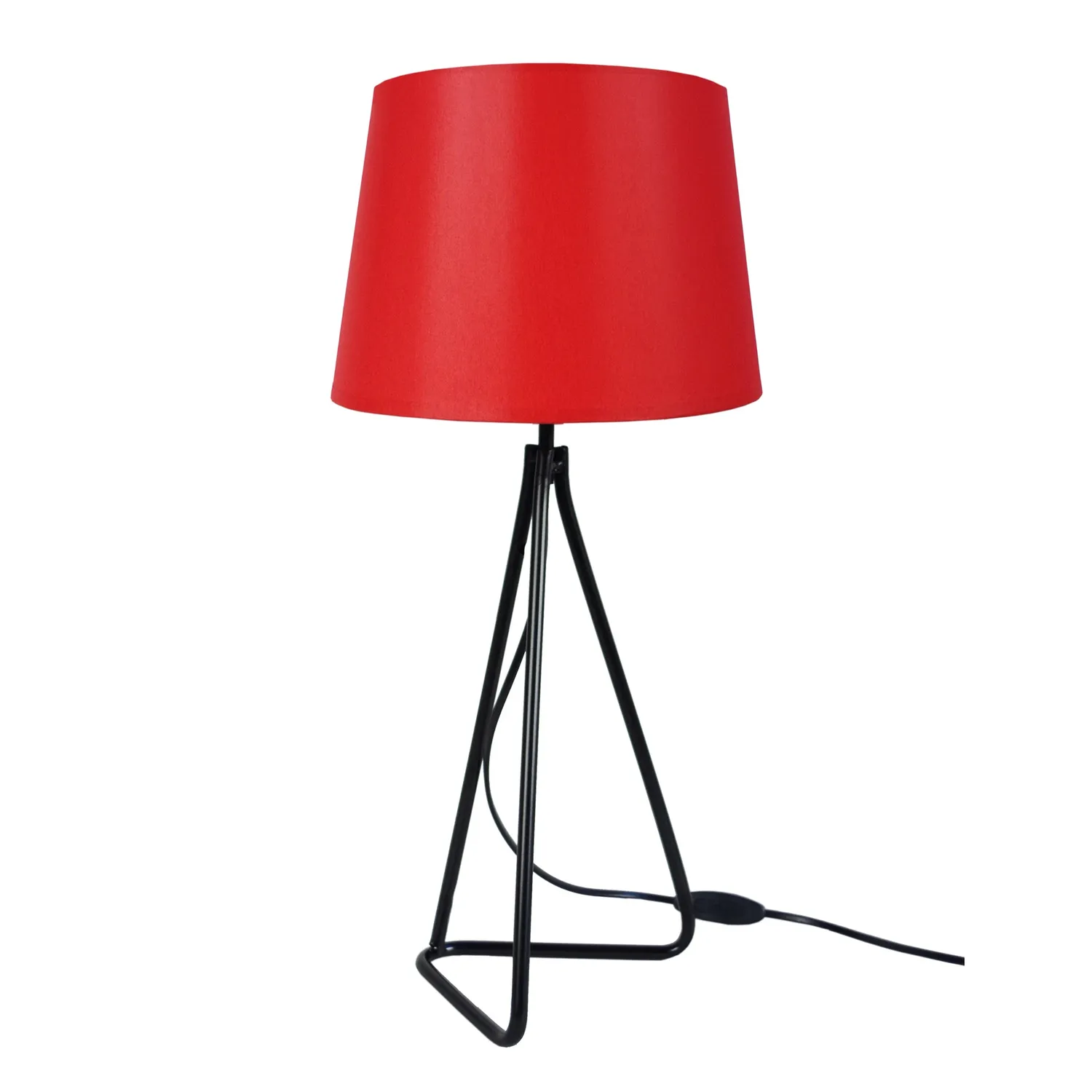 Tosel Pied Triangle lampada da tavolo nero-rame 30x54 cm