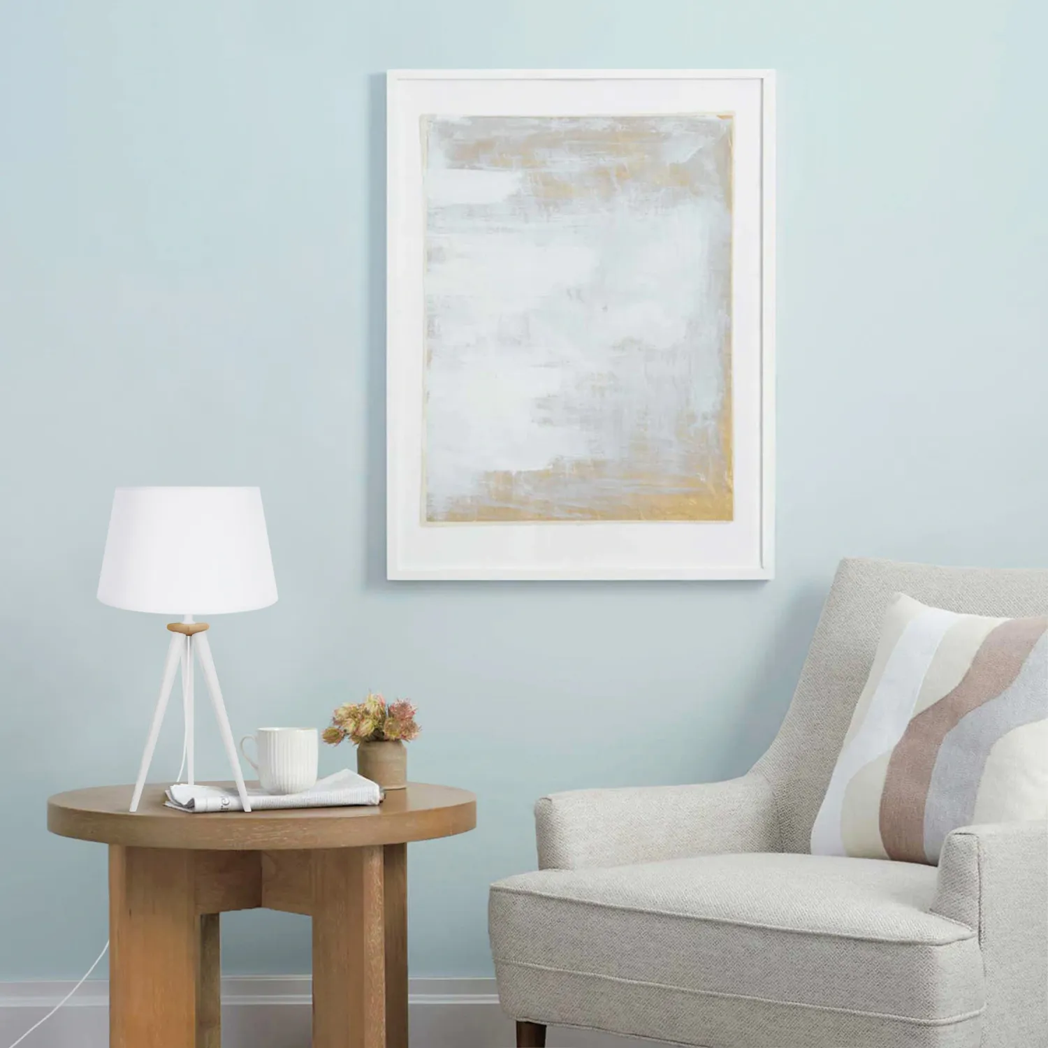 Tosel Arhus lampada da tavolo 30x56cm treppiede naturale