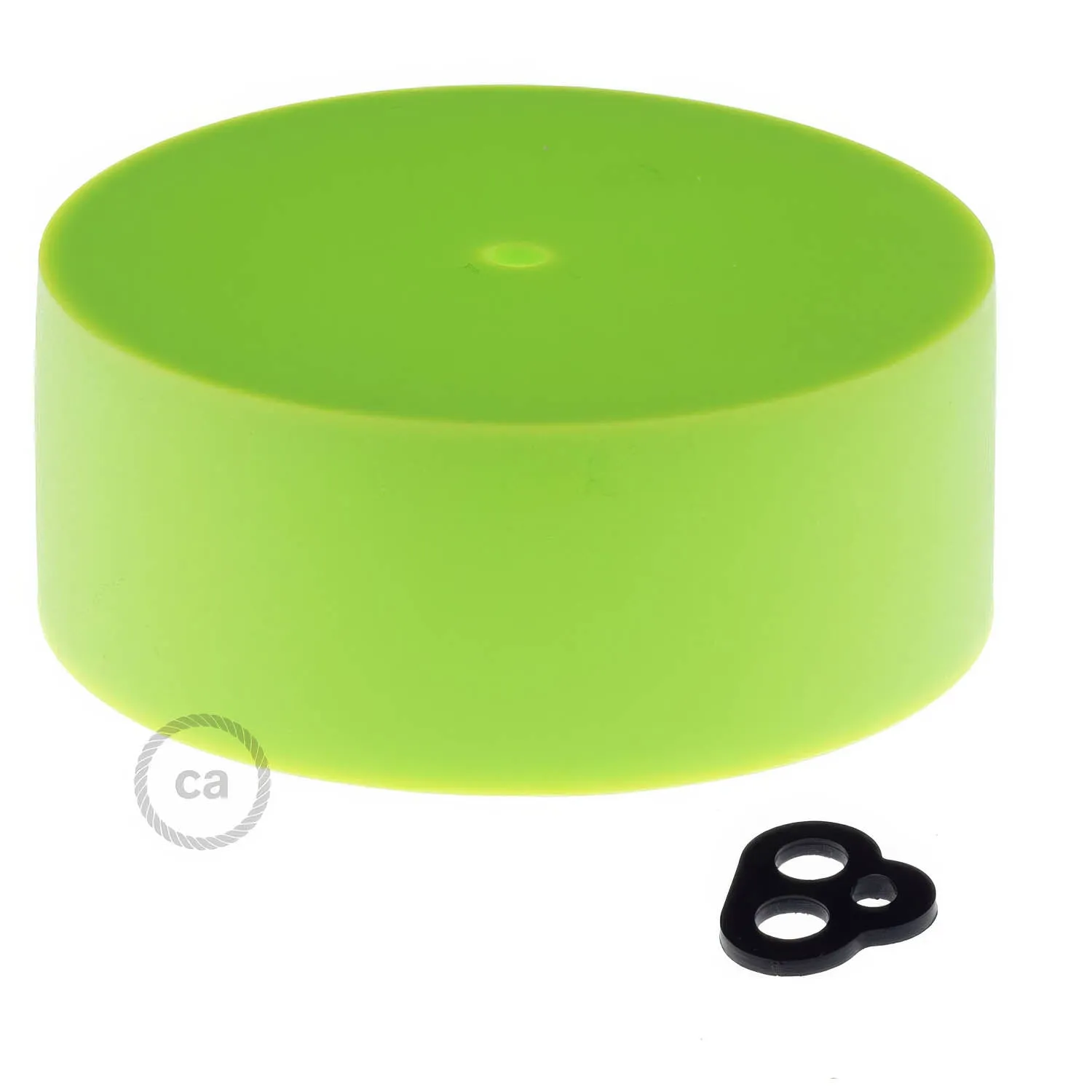 Creative Cables Rosone Cilindrico Silicone Lime verde acido