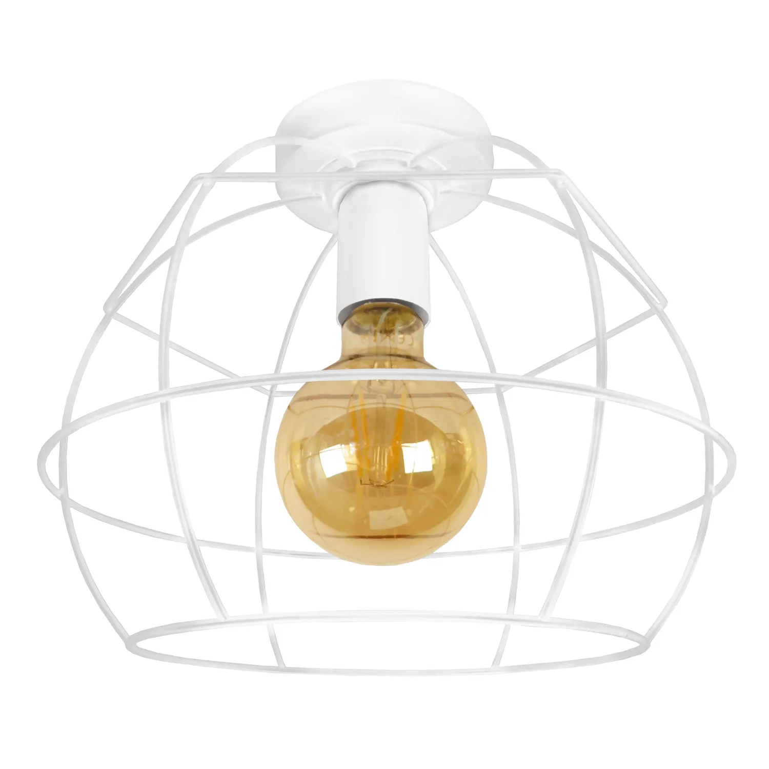 Tosel Armilare plafoniera globo bianco metallo E27