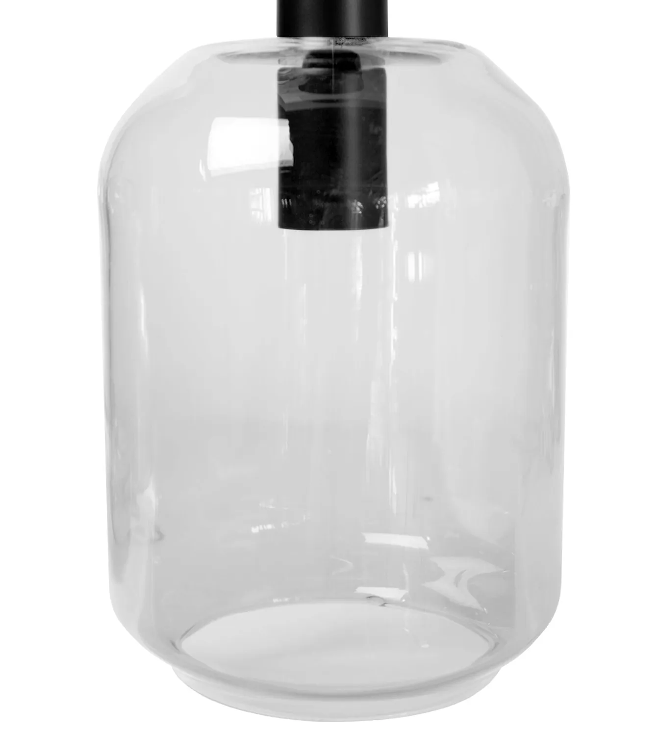 Tosel Svalbard Big sospensione vetro nero trasparente 20x100 E27