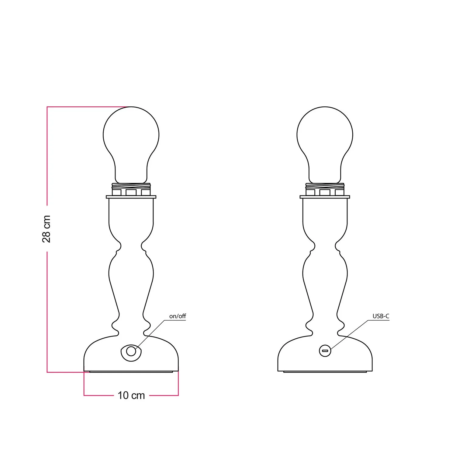Creative Cables Cabless14 lampada portatile bianca ricaricabile