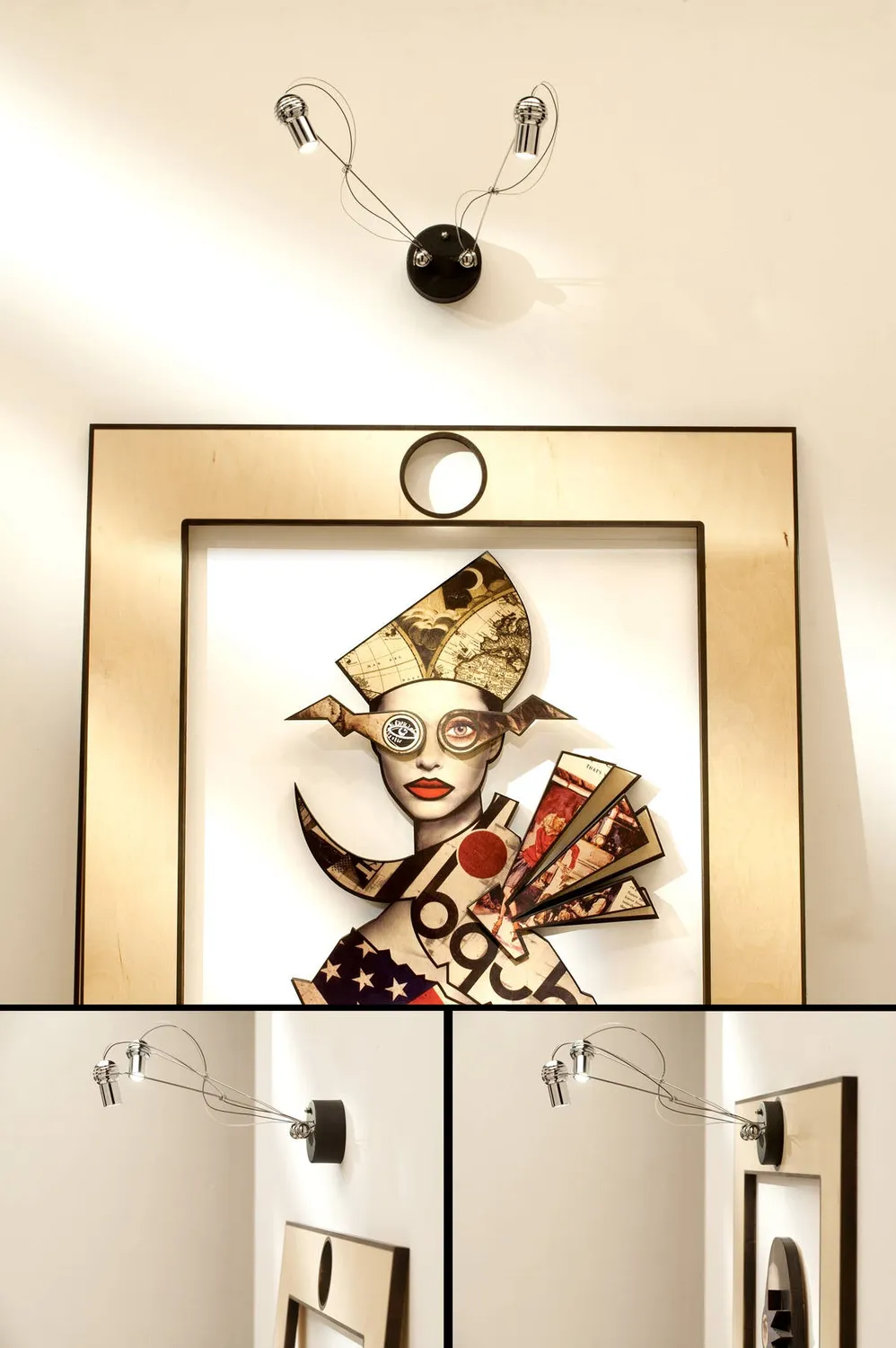 Lucifero Upset Marilù lampada beige LED inclusi