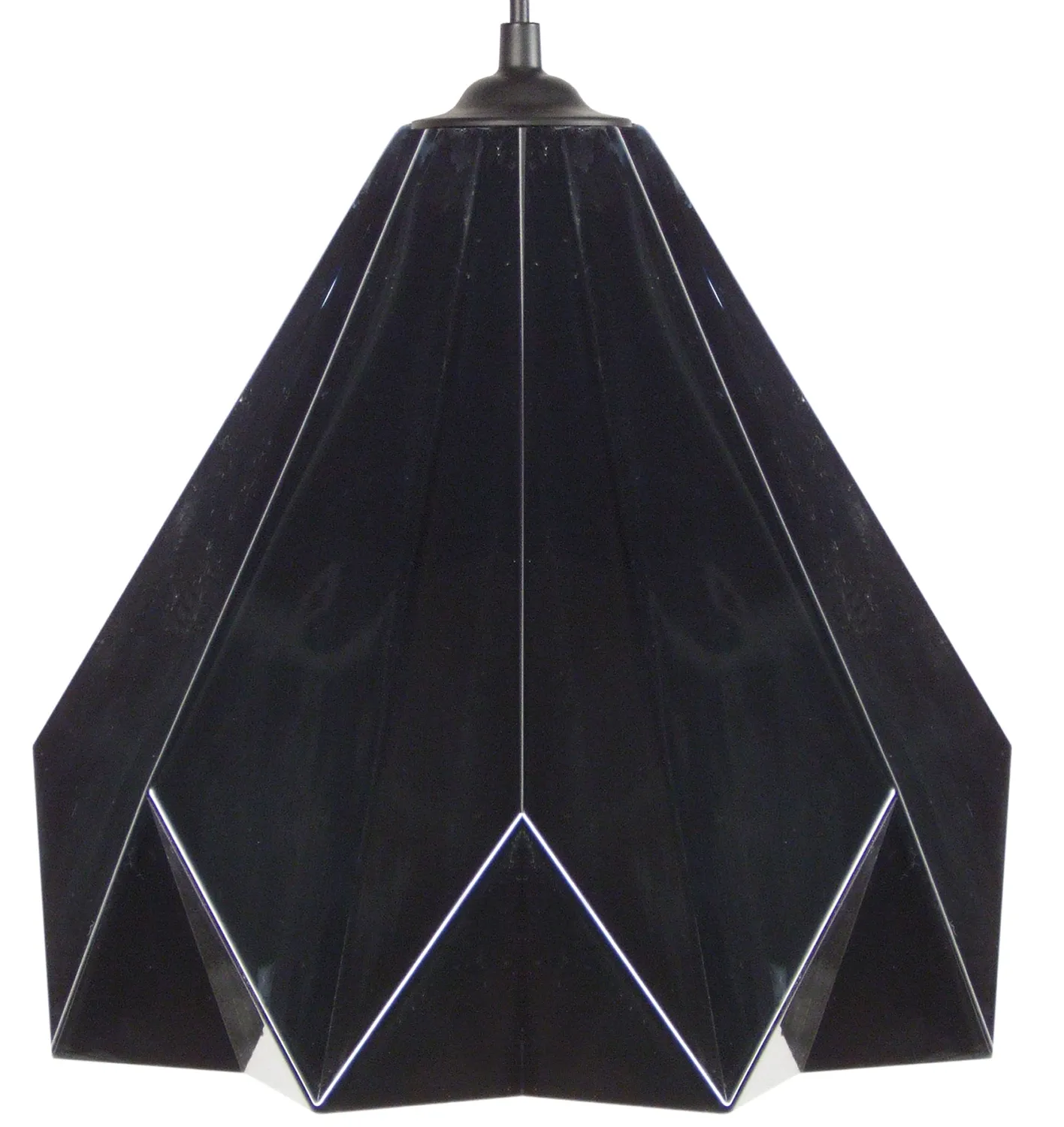 Tosel Helsinki sospensione vetro nero 25x100 cm piramide