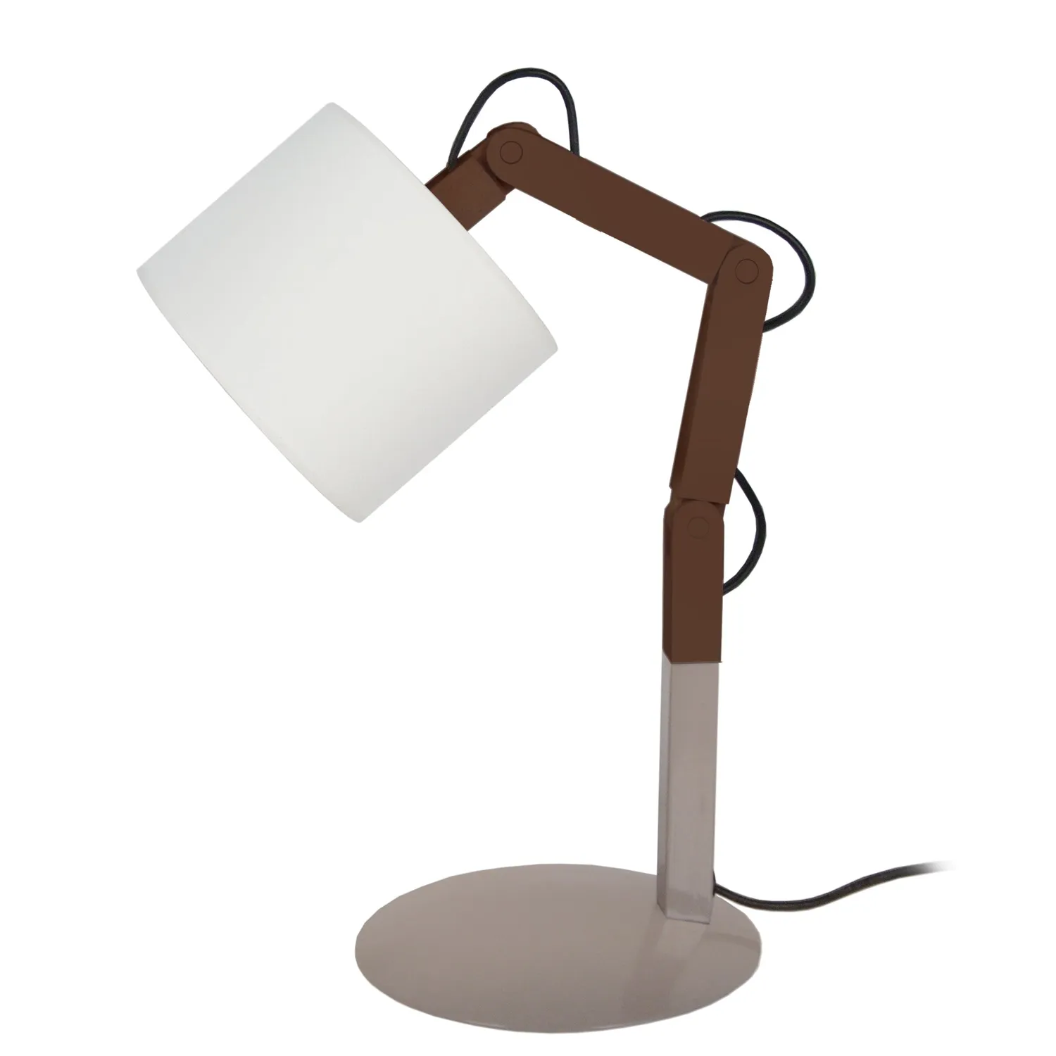 Tosel Freki lampada tavolo snodabile naturale ecrù 45 cm