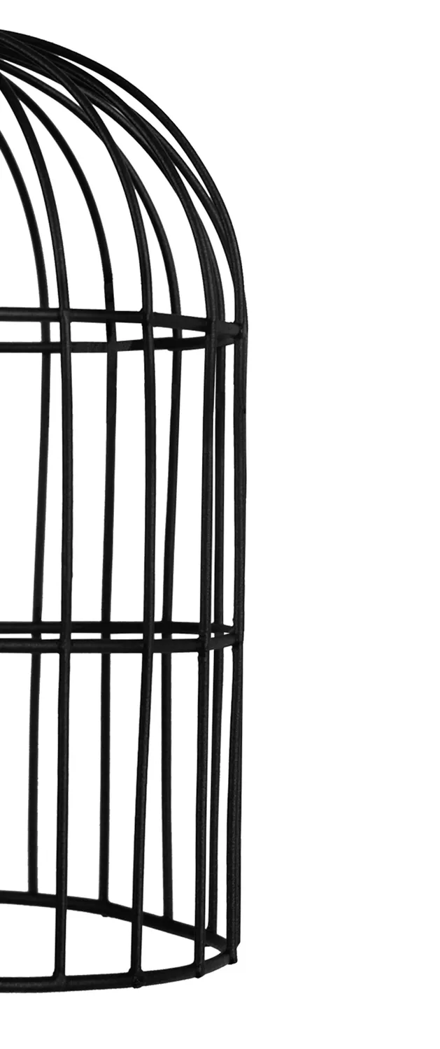 Tosel Cage sospensione gabbia nera D24 cm E27