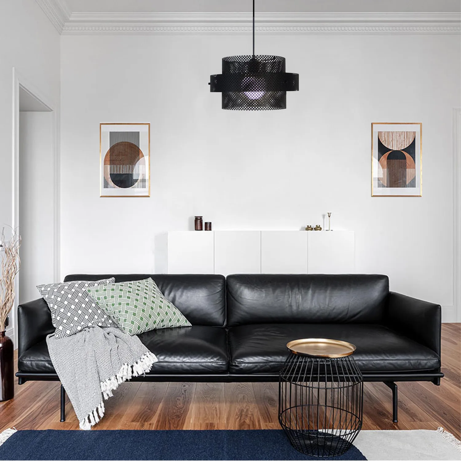 Tosel Stockholm lampadario a sospensione alluminio 35x100cm