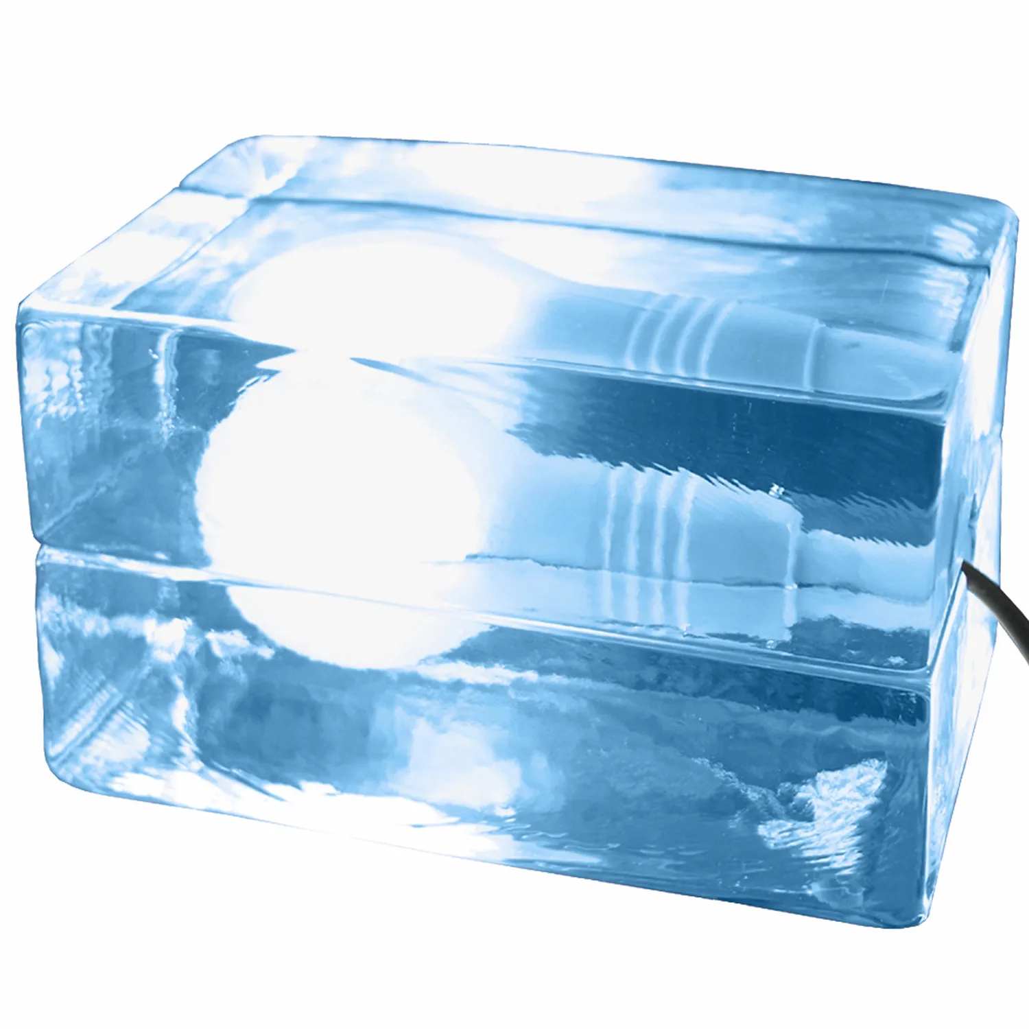 Tosel Billund lampada da scrivania vetro blu 10x16cm E27