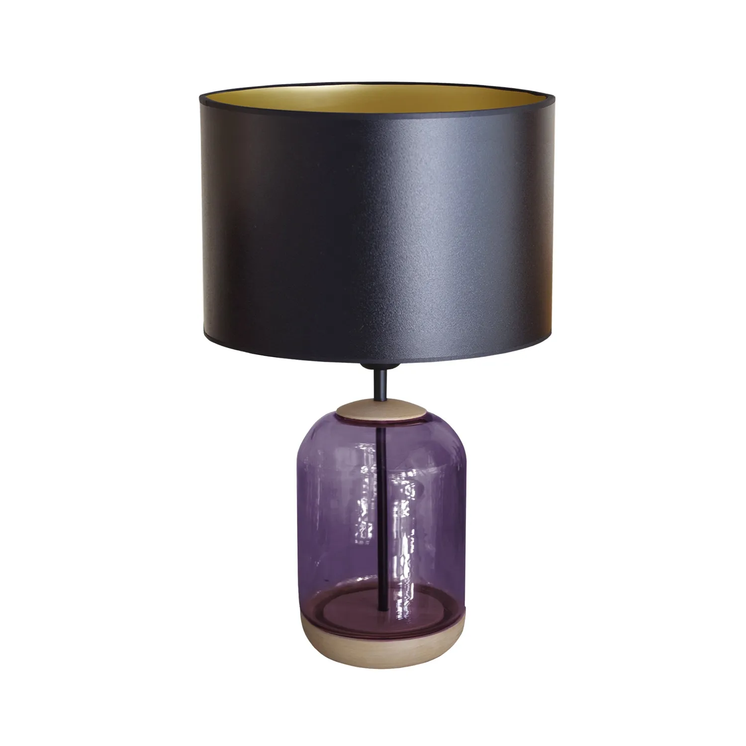 Tosel Svalbard Midium lampada comodino 41 cm vetro nero