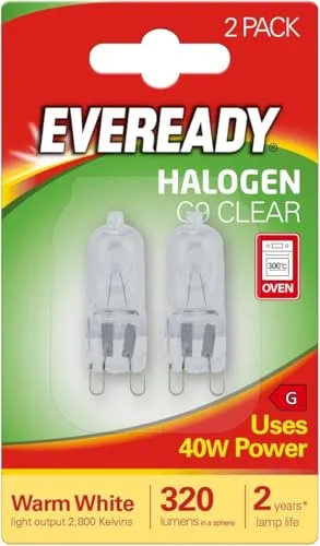 Eveready S819 Lampadina Alogena G9 40W 2 Pezzi