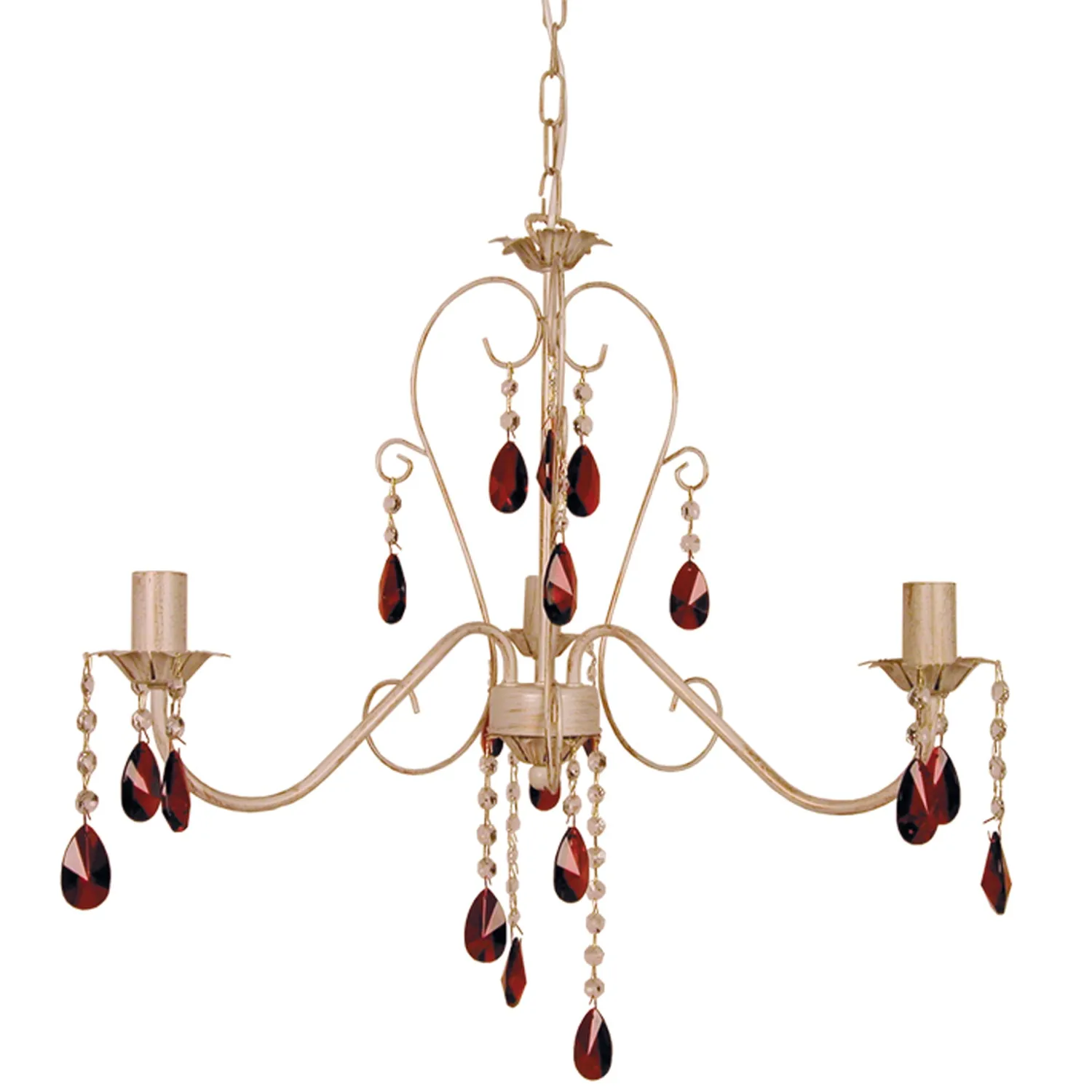Tosel Pampilles lampadario 3 luci marrone 44 cm E14