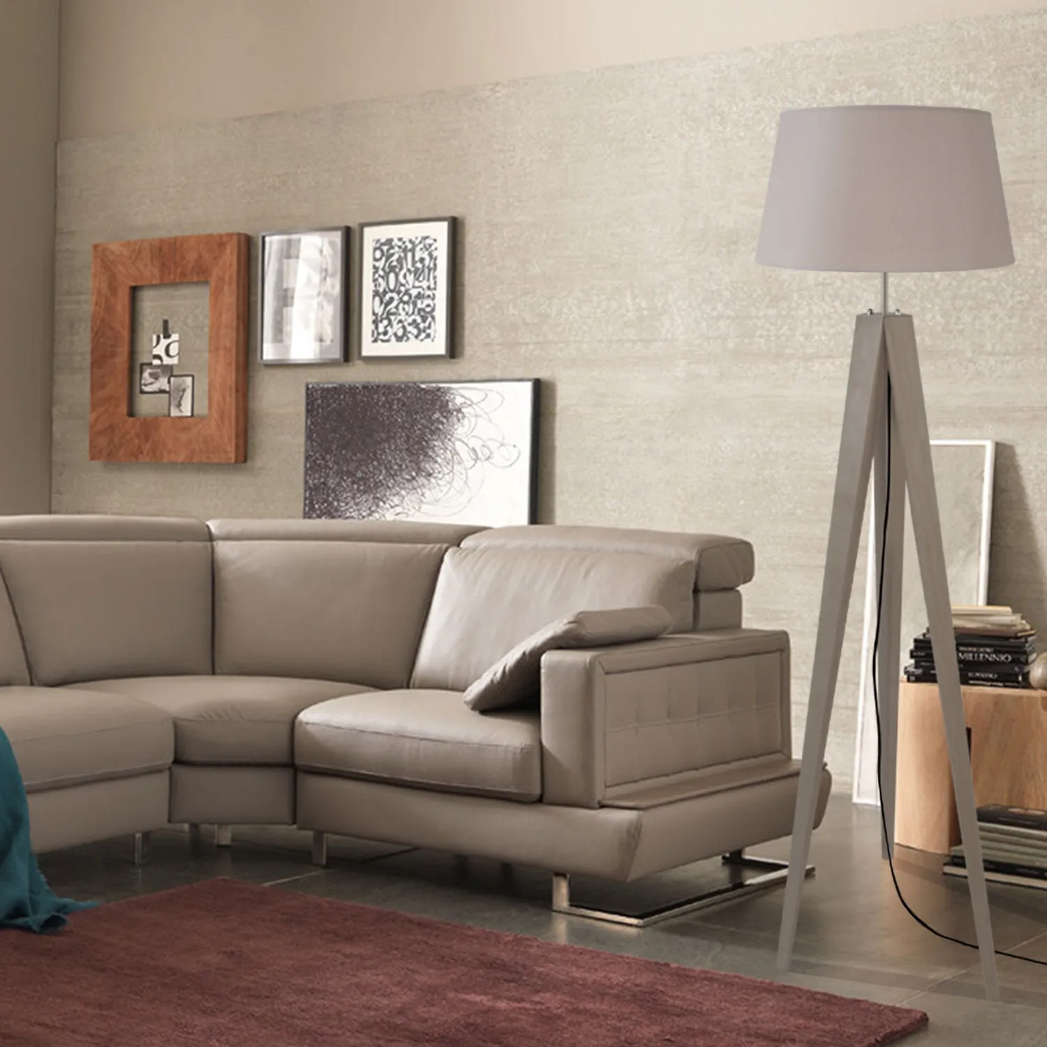 Tosel Idun Piantana 45x163cm Legno Naturale