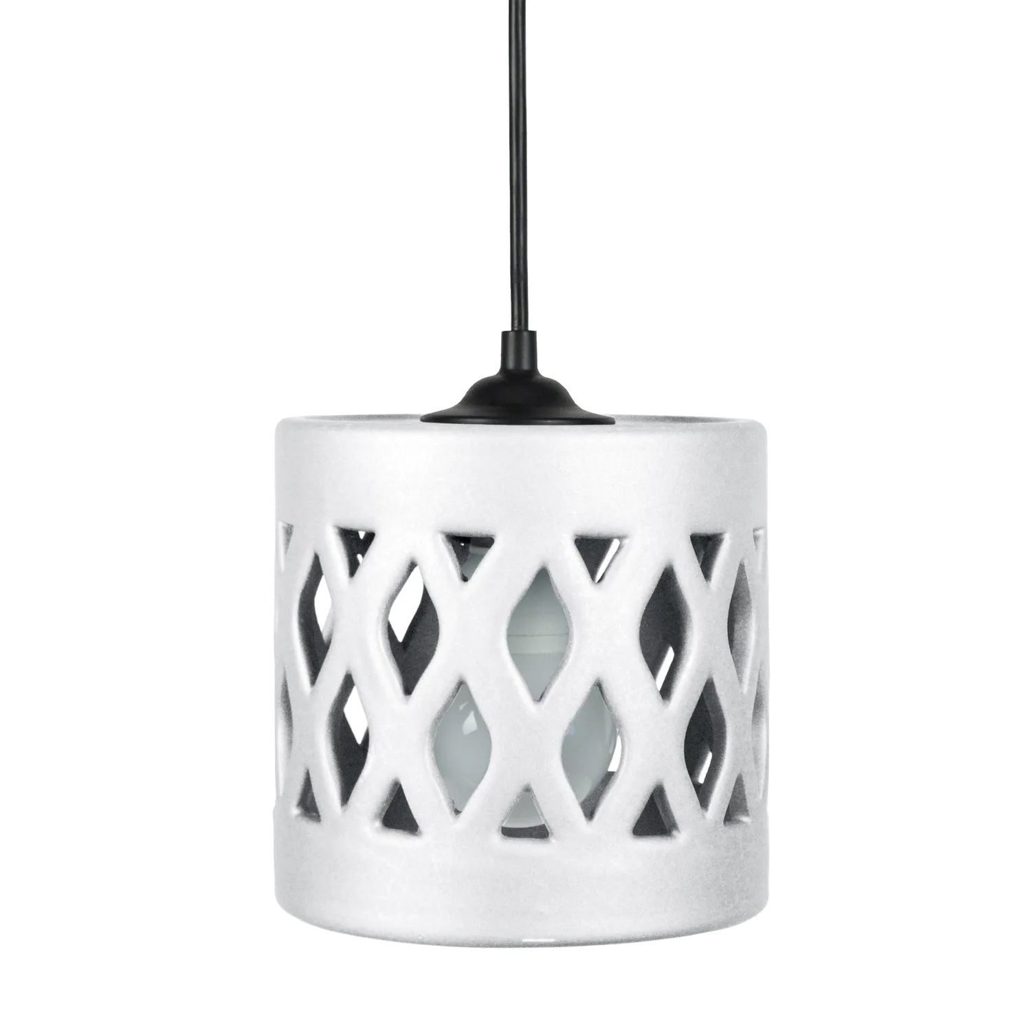 Tosel Covo sospensione ceramica bianca E27