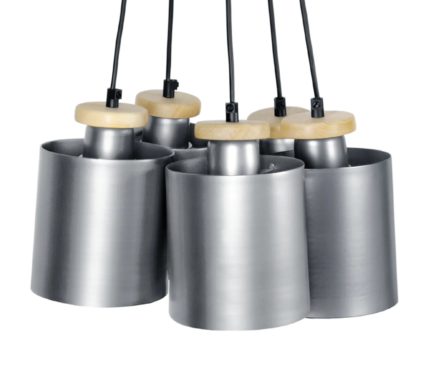 Tosel Uzibuze lampadario nero 45x90 cm metallo legno