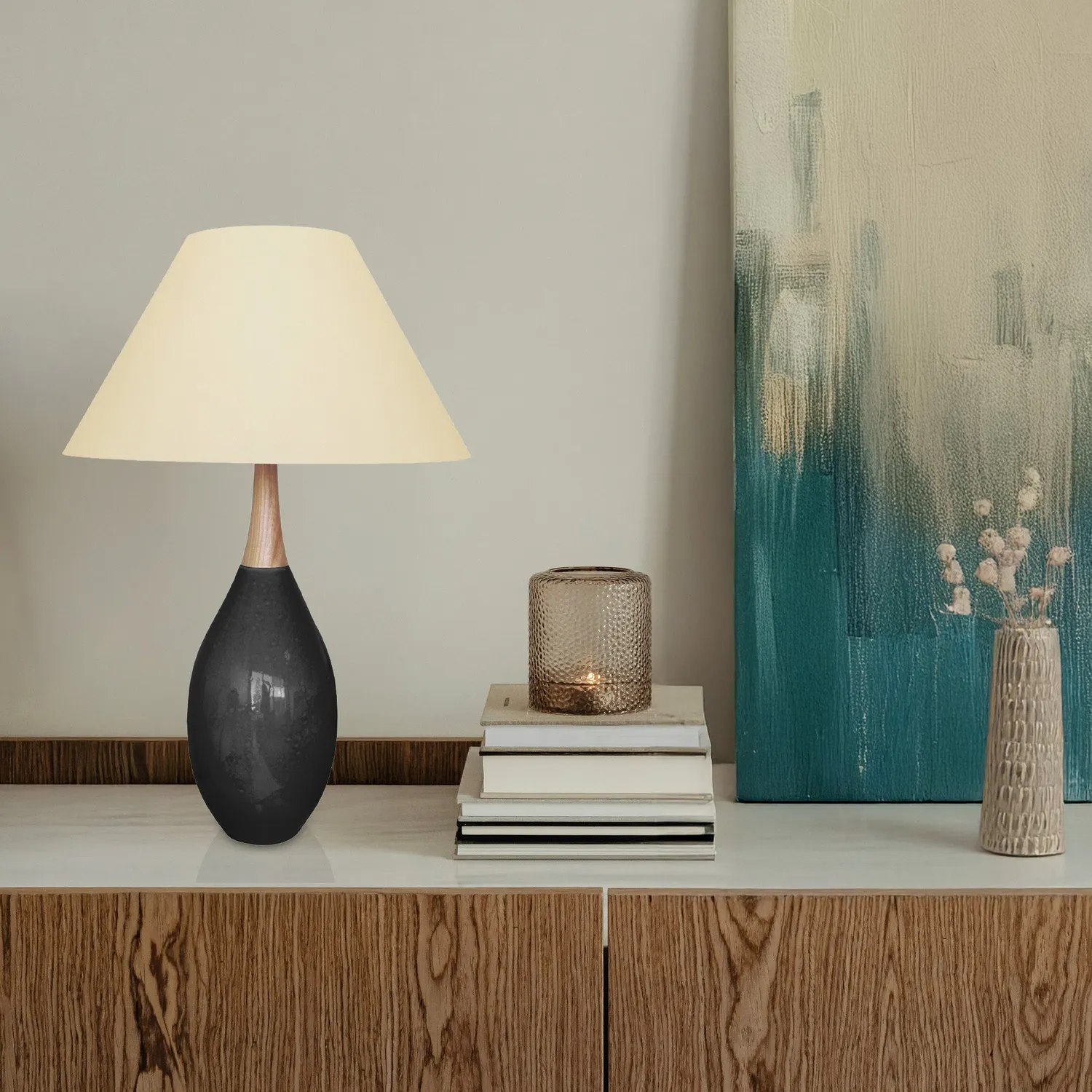 Tosel Vantaa lampada da tavolo ceramica cromo 50x74 cm