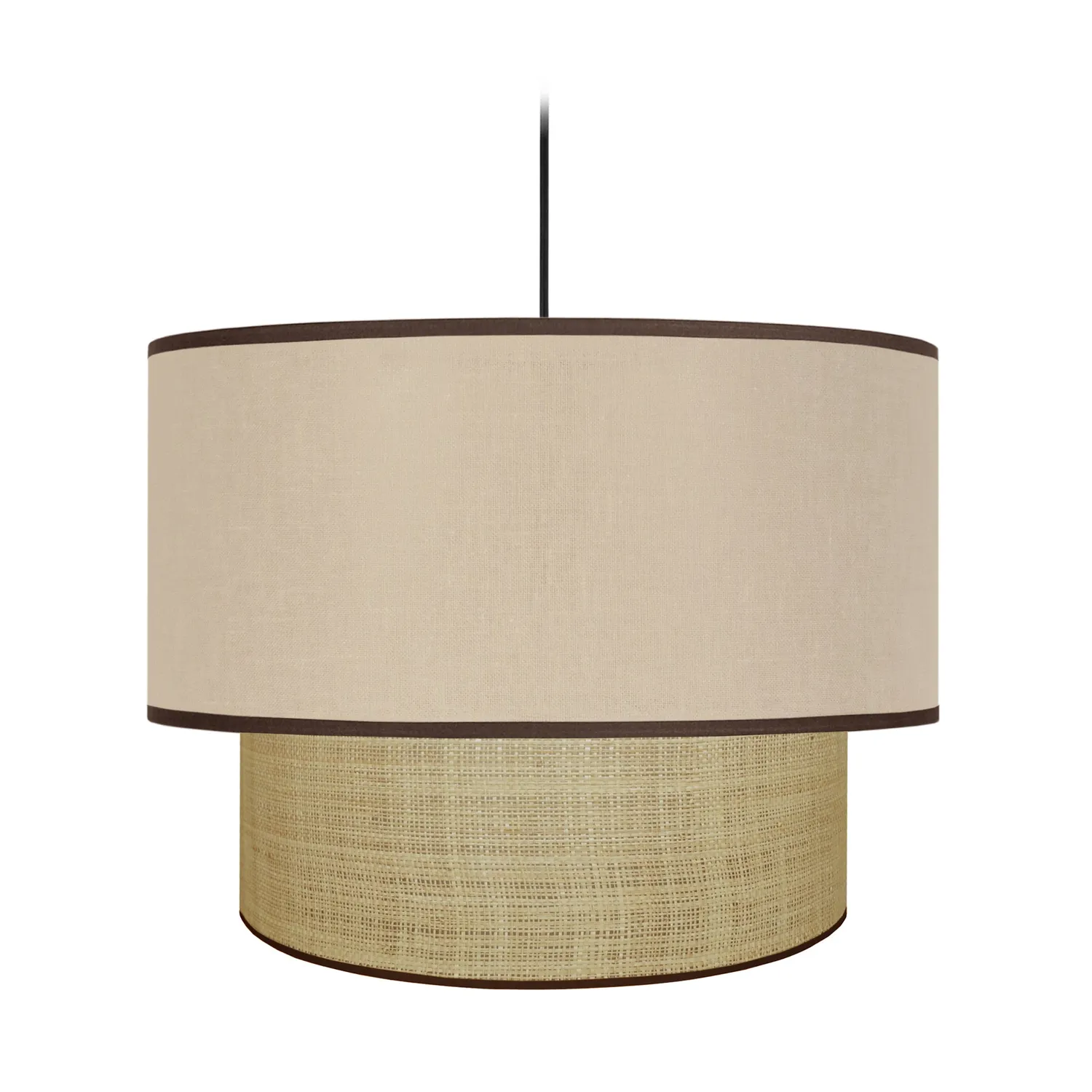Tosel Cochin B sospensione cilindro 100 cm crema tessuto